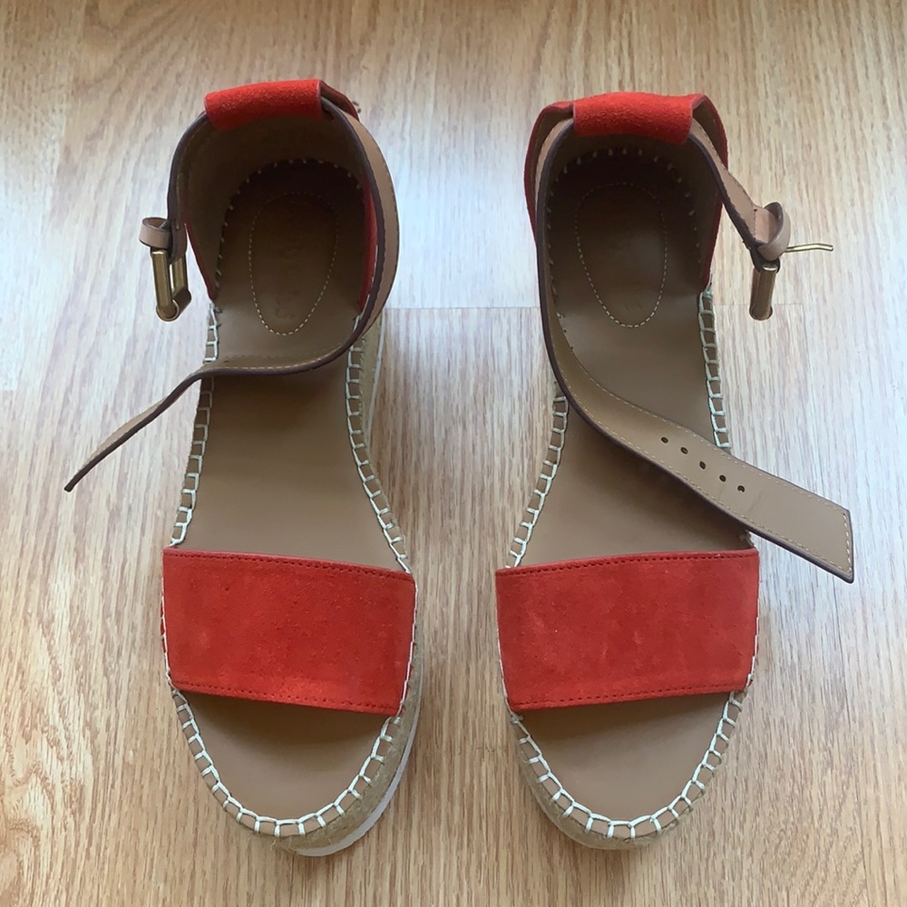 See by Chloe Glyn Flatform Sandal in Red